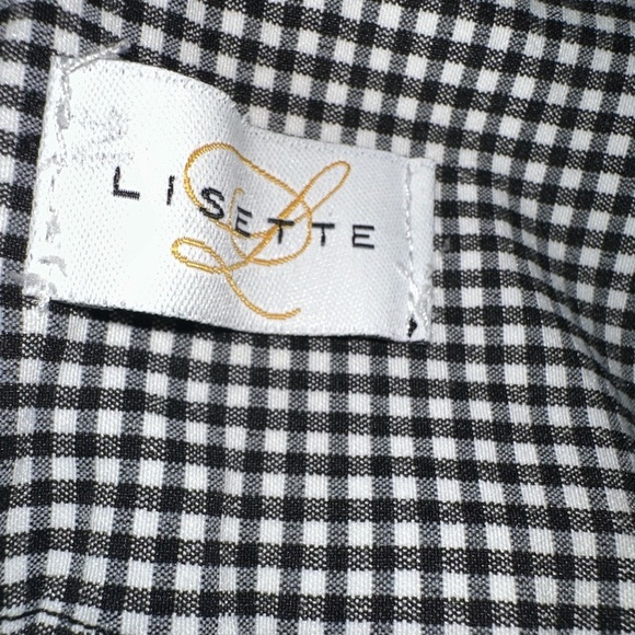 Lisette L checkered black/white stretch shorts, spring, size 8, gently worn, - Picture 5 of 11